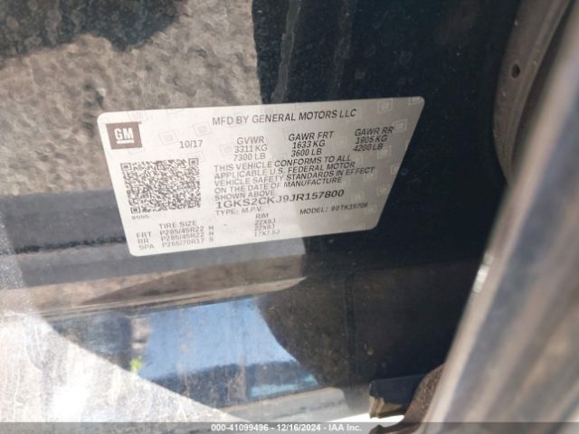 1GKS2CKJ9JR157800 GMC YUKON DENALI