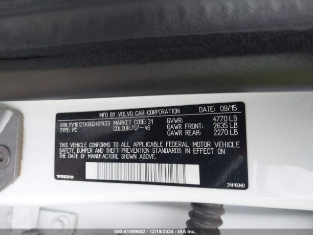 YV1612TK6G2401433 Volvo S60 T5 Premier