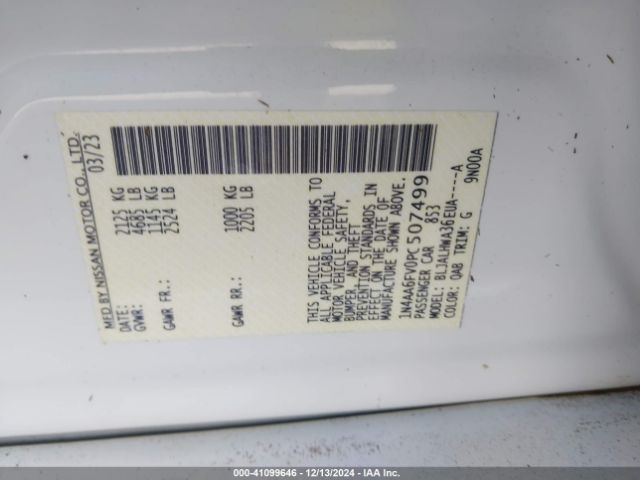 1N4AA6FV0PC507499 Nissan Maxima Platinum Xtronic Cvt