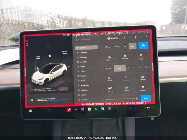 5YJ3E1EA2PF478423 Tesla MODEL 3