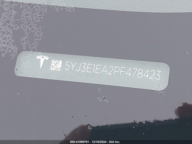 2023 TESLA MODEL 3 5YJ3E1EA2PF478423 Photo 8