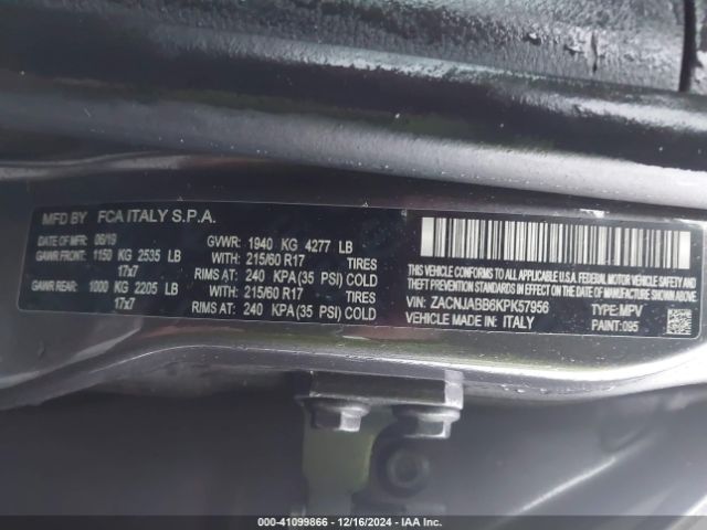 ZACNJABB6KPK57956 Jeep Renegade Latitude Fwd