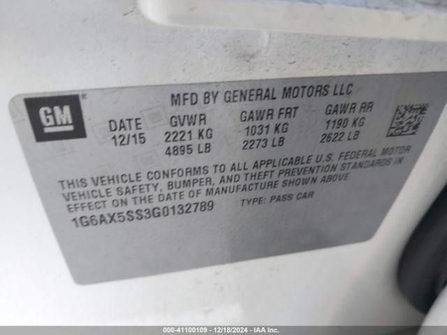 1G6AX5SS3G0132789 Cadillac Cts Luxury Collection