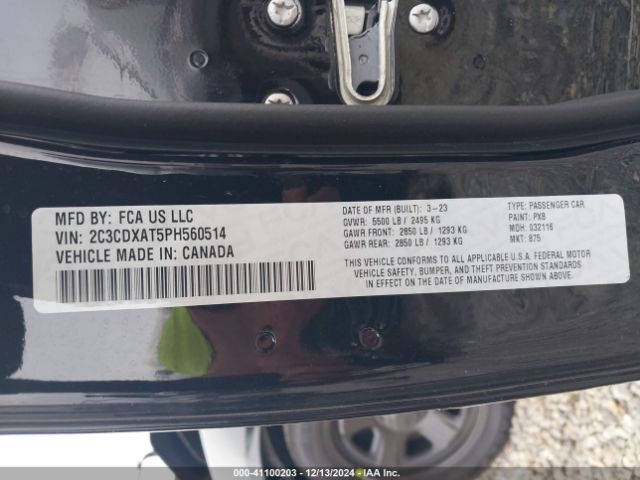 2C3CDXAT5PH560514 Dodge Charger Police Rwd