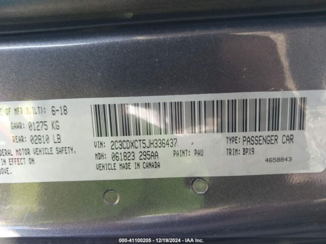 2C3CDXCT5JH336437 Dodge Charger R/t Rwd
