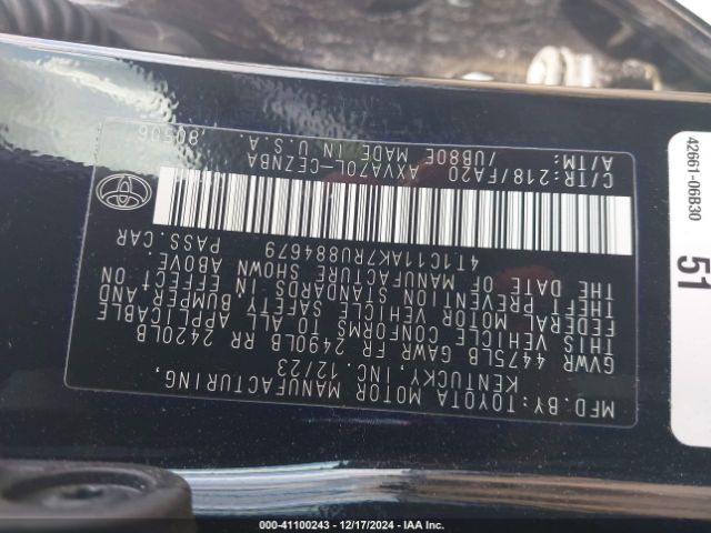 4T1C11AK7RU884679 Toyota CAMRY LE