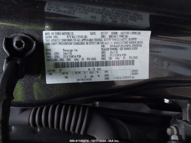 Ford FOCUS SE 2017 1FADP3K24HL305532 Image 9
