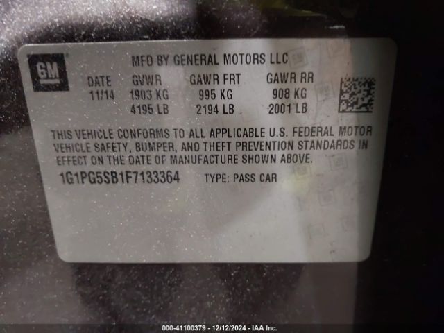 1G1PG5SB1F7133364 Chevrolet CRUZE LTZ