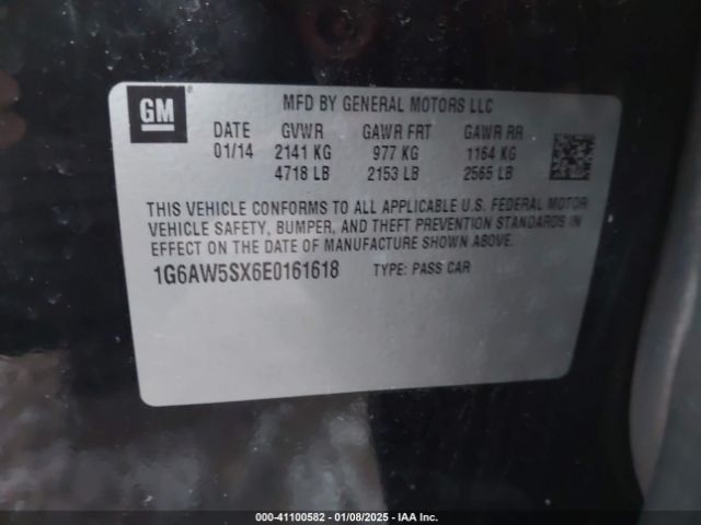 1G6AW5SX6E0161618 Cadillac Cts Standard