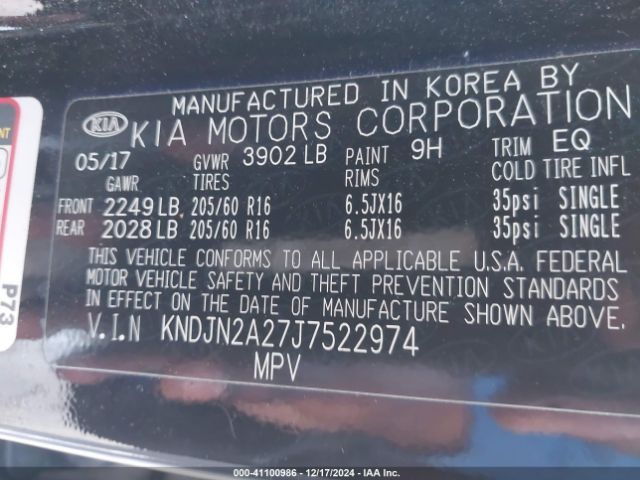 KNDJN2A27J7522974 KIA Soul