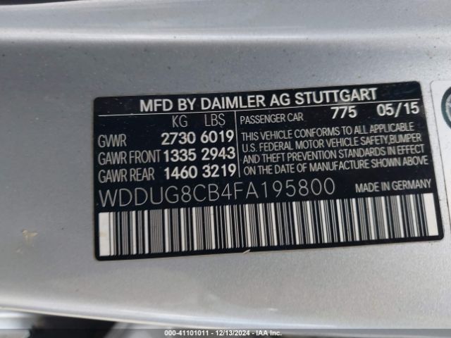 WDDUG8CB4FA195800 Mercedes-Benz S 550
