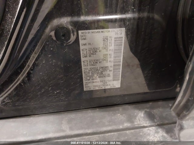 Nissan ROGUE SV 2016 5N1AT2MV8GC923750 Image 9