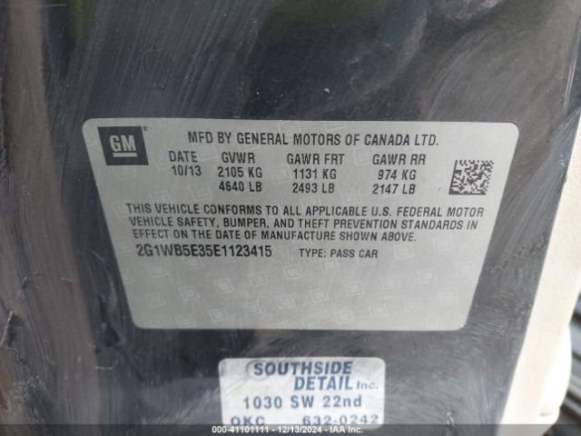 2G1WB5E35E1123415 Chevrolet Impala Limited Lt