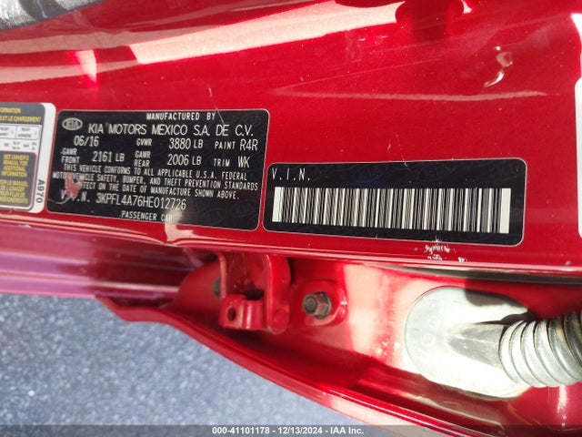 KIA FORTE S 2017 3KPFL4A76HE012726 Image 9