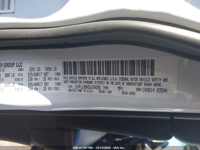 1C4PJLABXEW154393 Jeep Cherokee Sport