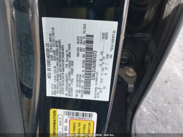 3LN6L2LU6ER824373 Lincoln MKZ HYBRID