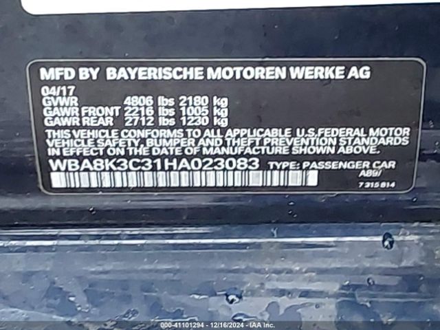 WBA8K3C31HA023083 BMW 330i Xdrive
