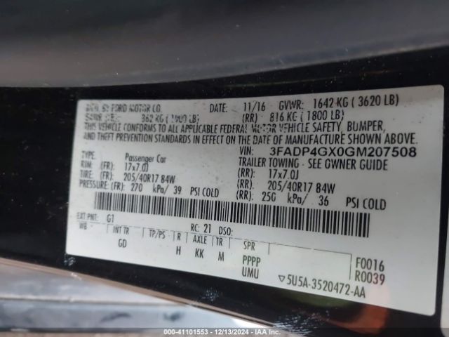 2016 FORD FIESTA 3FADP4GX0GM207508 Photo 8