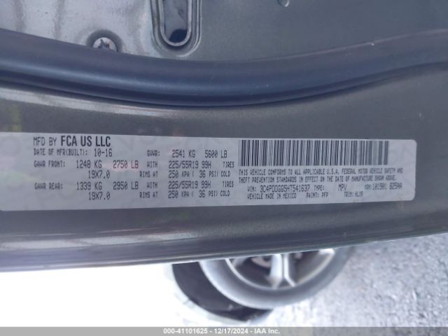3C4PDDGG5HT541637 Dodge Journey Crossroad Plus Awd