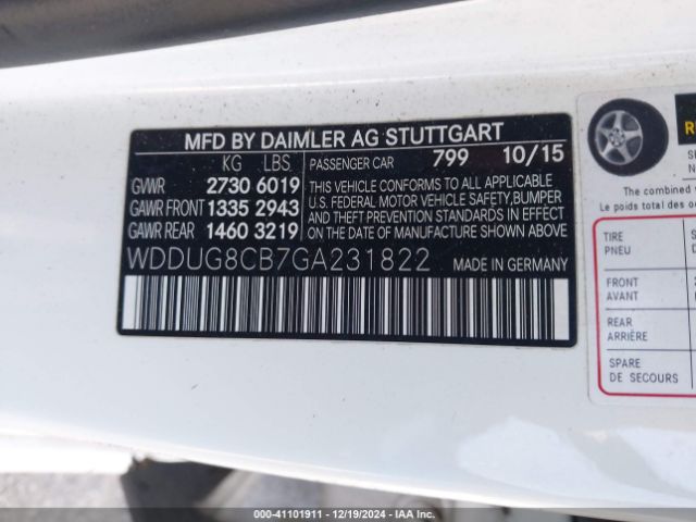 WDDUG8CB7GA231822 Mercedes-Benz S 550