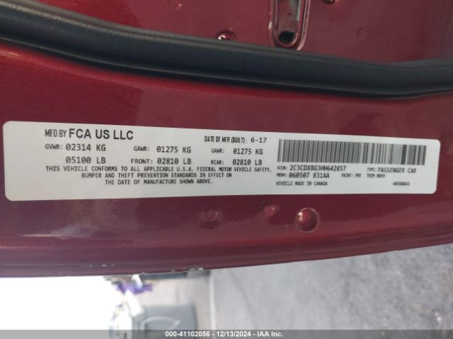 2C3CDXBG3HH642857 Dodge Charger Se Rwd