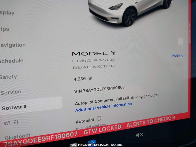 2024 TESLA MODEL Y 7SAYGDEE9RF180607 Photo 6