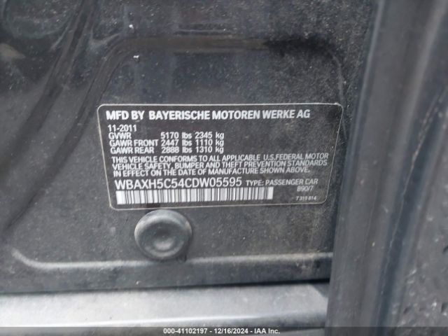 2012 BMW 528I WBAXH5C54CDW05595 Photo 8