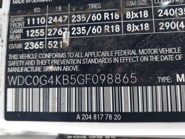 2016 MERCEDES-BENZ GLC 300 WDC0G4KB5GF098865 Photo 8