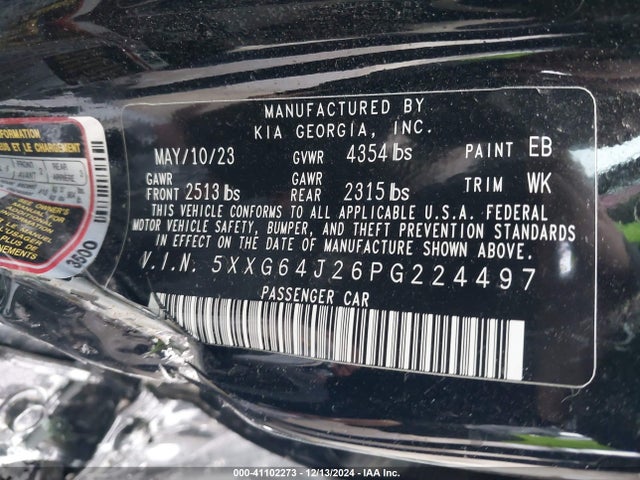 5XXG64J26PG224497 KIA K5 Gt-line