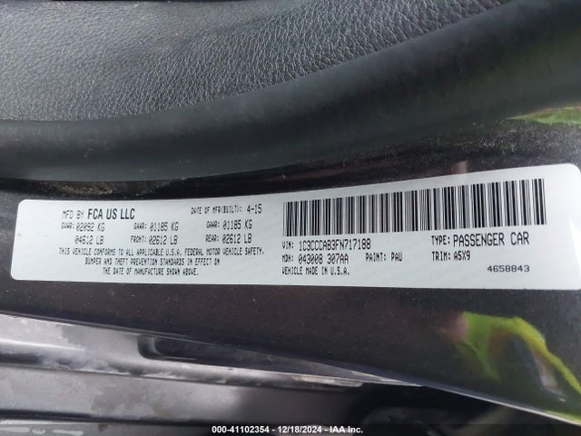 Chrysler 200 Limited 2015 1C3CCCAB3FN717188 Image 9