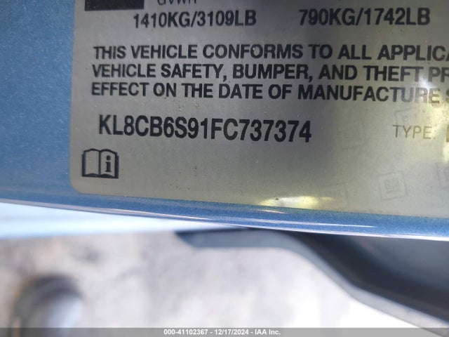 Chevrolet Spark Ls Cvt 2015 KL8CB6S91FC737374 Image 9