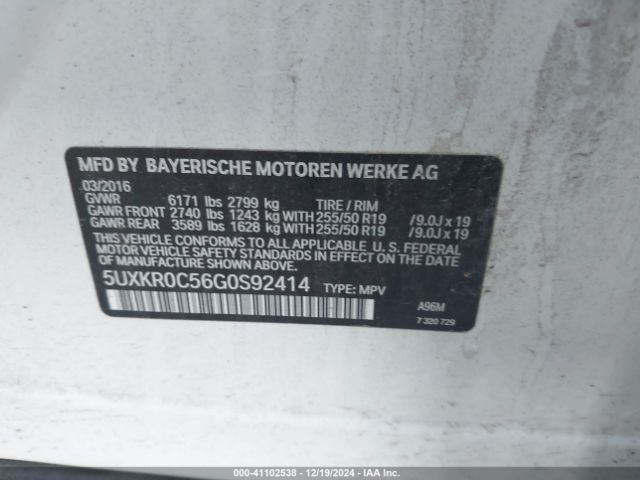 5UXKR0C56G0S92414 BMW X5 Xdrive35i