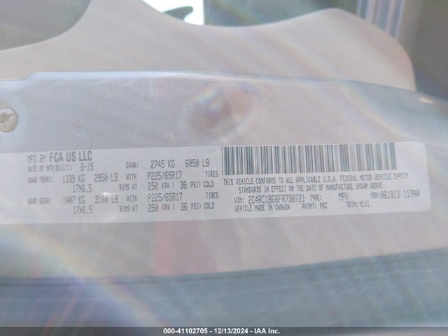 2C4RC1BG6FR730721 Chrysler Town & Country Touring