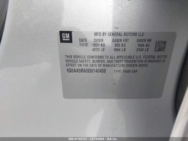 2013 CADILLAC ATS 1G6AA5RA0D0140438 Photo 8