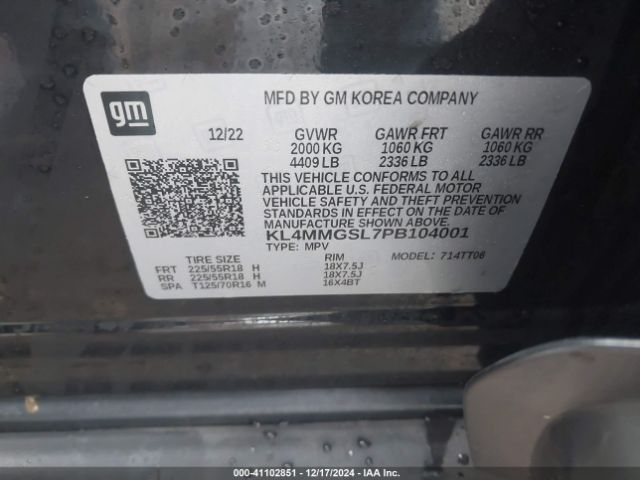 KL4MMGSL7PB104001 Buick Encore Gx Essence Awd