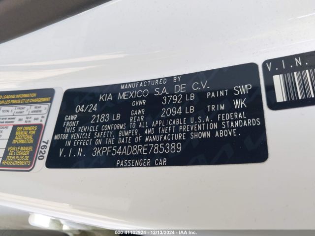 3KPF54AD8RE785389 KIA Forte Gt-line