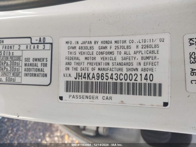 2003 ACURA RL JH4KA96543C002140 Photo 8