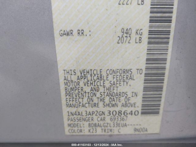 1N4AL3AP2GN308640 Nissan Altima