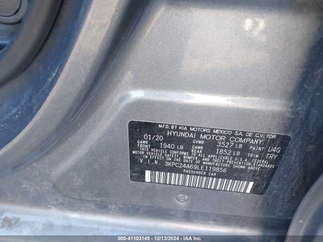 3KPC24A69LE119856 Hyundai ACCENT SE