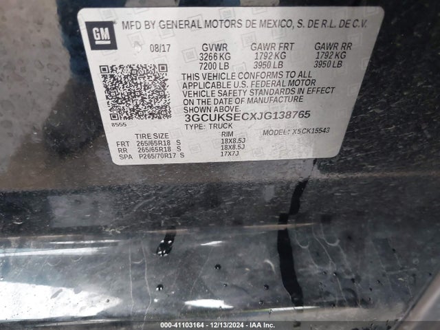 Chevrolet Silverado 1500 2lz 2018 3GCUKSECXJG138765 Image 9