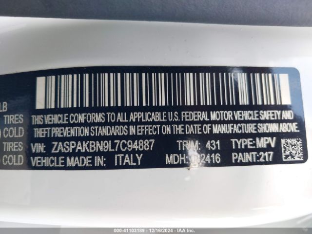 2020 ALFA ROMEO STELVIO ZASPAKBN9L7C94887 Photo 8