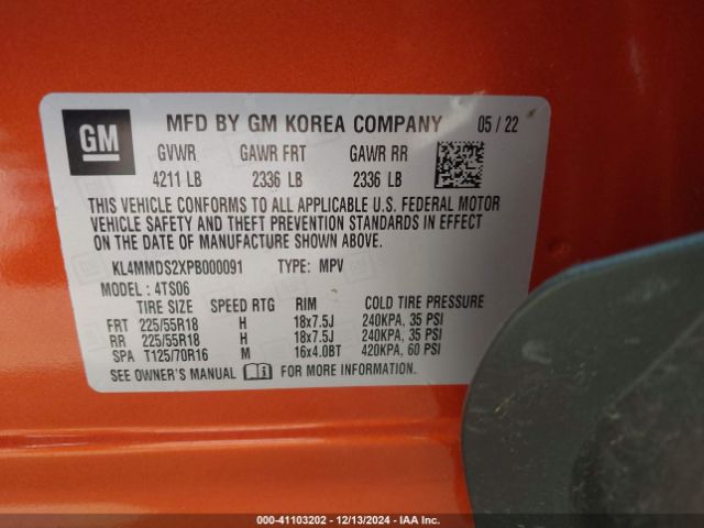KL4MMDS2XPB000091 Buick Encore Gx Select Fwd