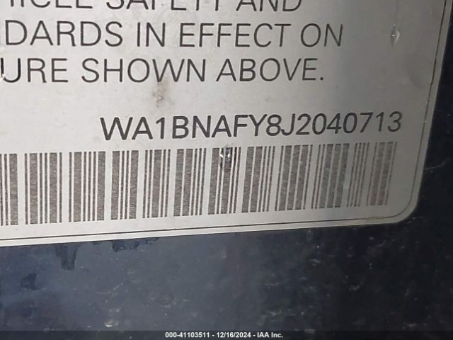 WA1BNAFY8J2040713 Audi Q5 2.0t Premium/2.0t Tech Premium
