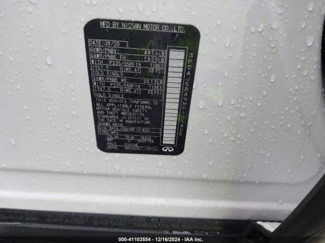 3PCAJ5BA9MF101825 Infiniti Qx50 Luxe