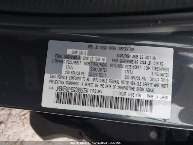 JM3KE4BY5G0885754 Mazda CX-5 SPORT