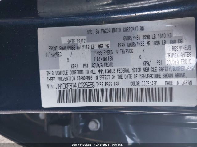 JM1DKFB74J0325969 Mazda Cx-3 Sport