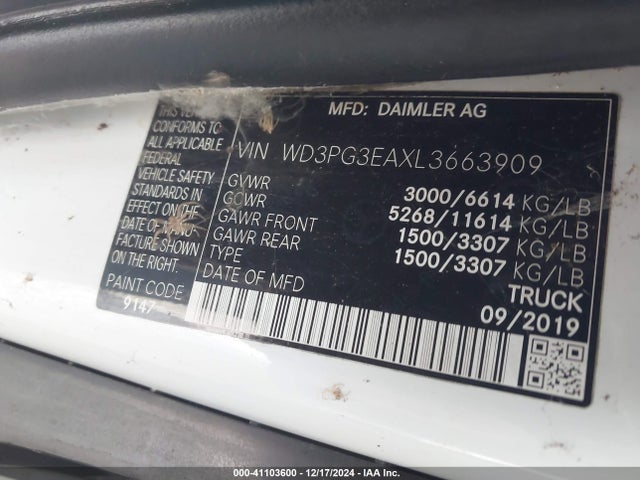 WD3PG3EAXL3663909 Mercedes-Benz Metris