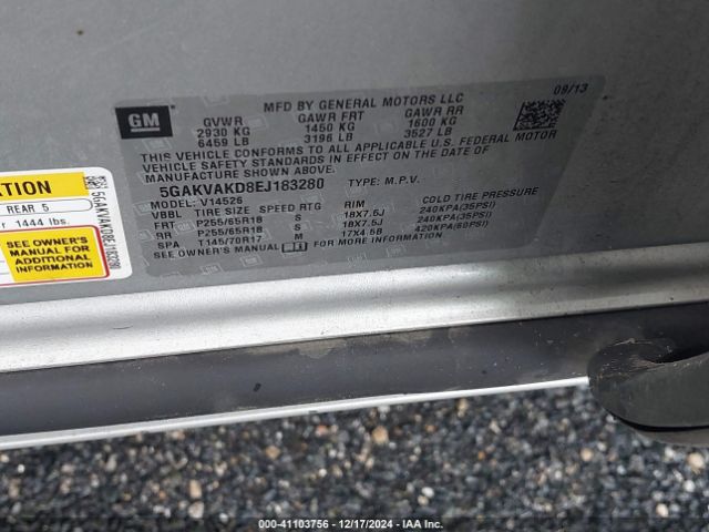 5GAKVAKD8EJ183280 Buick Enclave Convenience