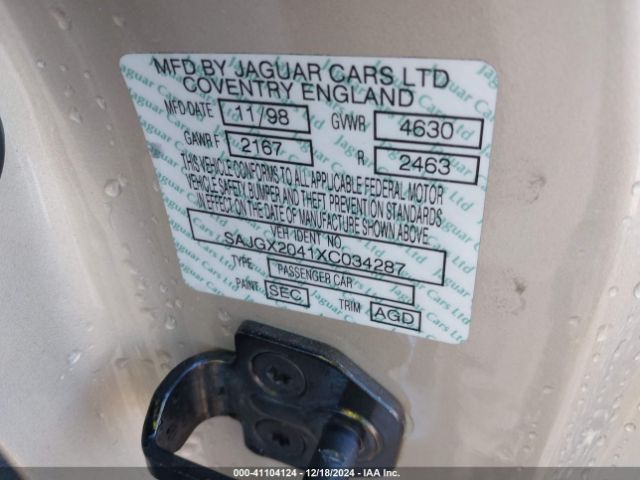 1999 JAGUAR XK8 SAJGX2041XC034287 Photo 8