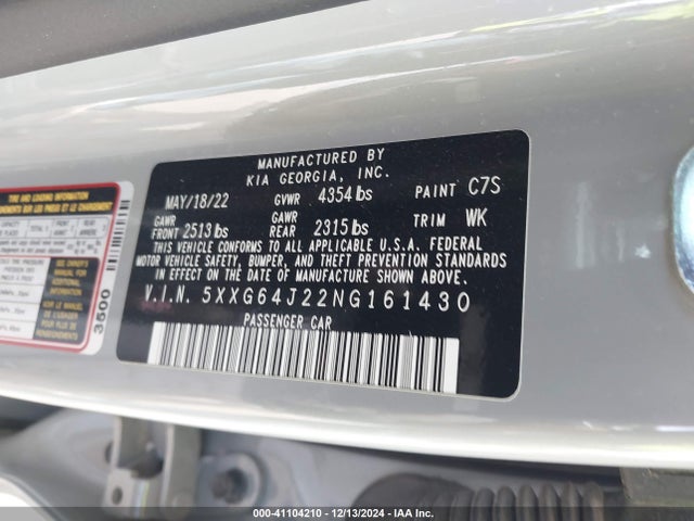 5XXG64J22NG161430 KIA K5 Gt-line